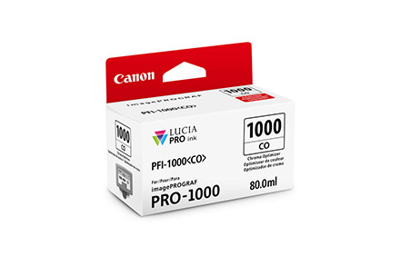 Cartucho de tinta Canon PFI-1000, chroma optimizer, 80 ml, compatível com impressora Canon Pro-1000.