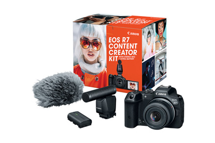 KIT R7 Content Creator com RF-S 18-45mm + Microfone + Tripe